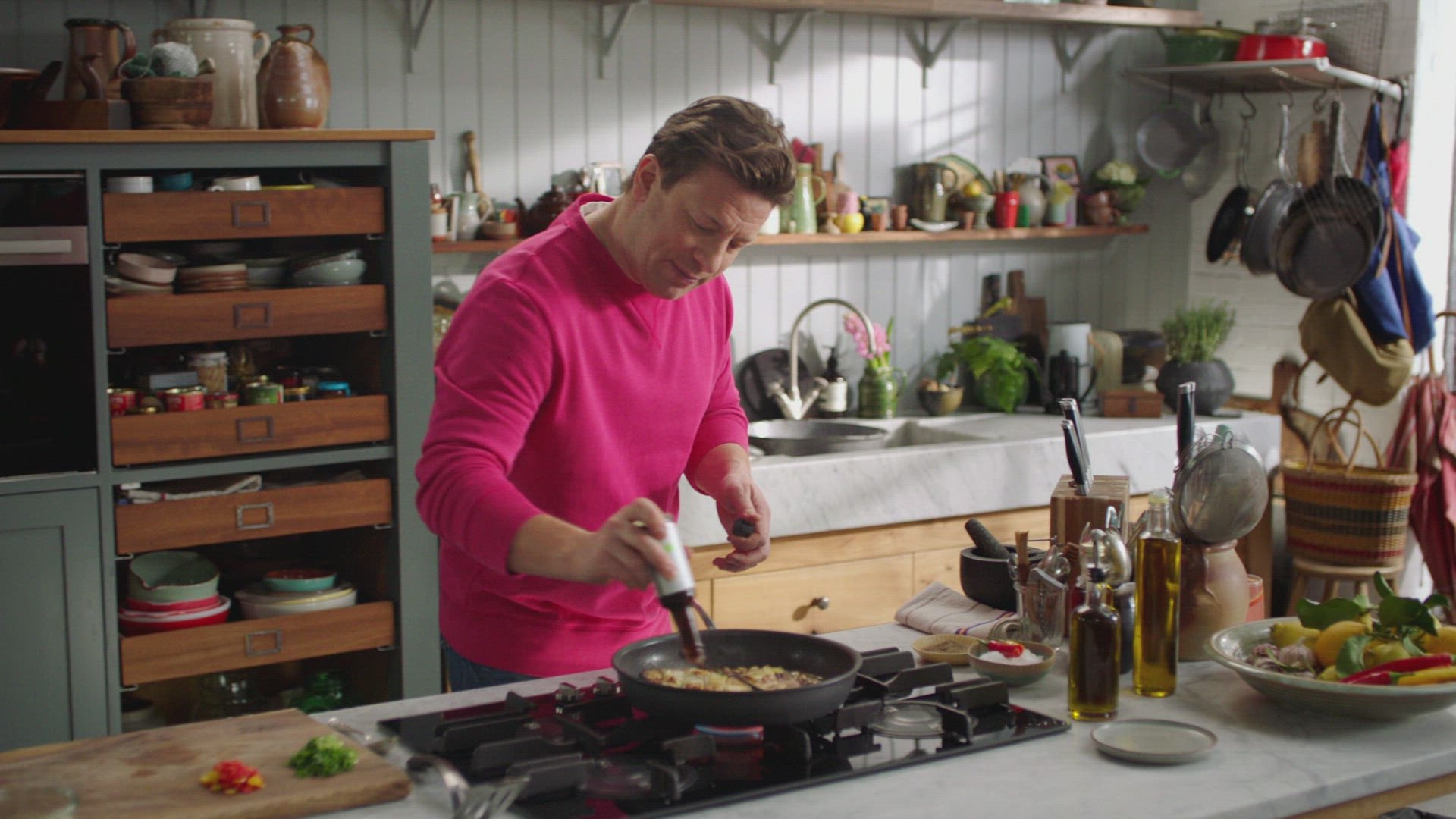 Jamie's Quick And Easy Food Season 2 Episode 5 Chorizo Salmon & Lovely Lamb Hotpot