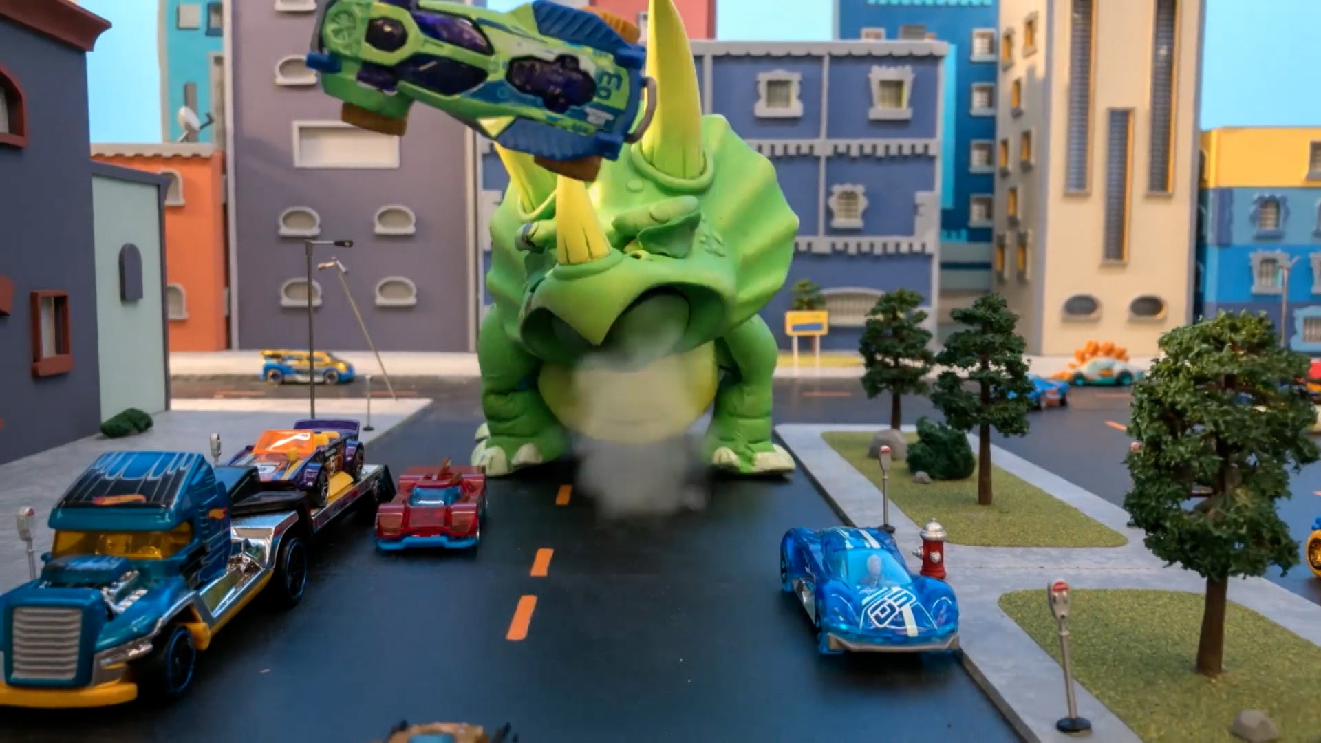 Team Hot Wheels Season 3 Episode 1 Triceratops Takedown