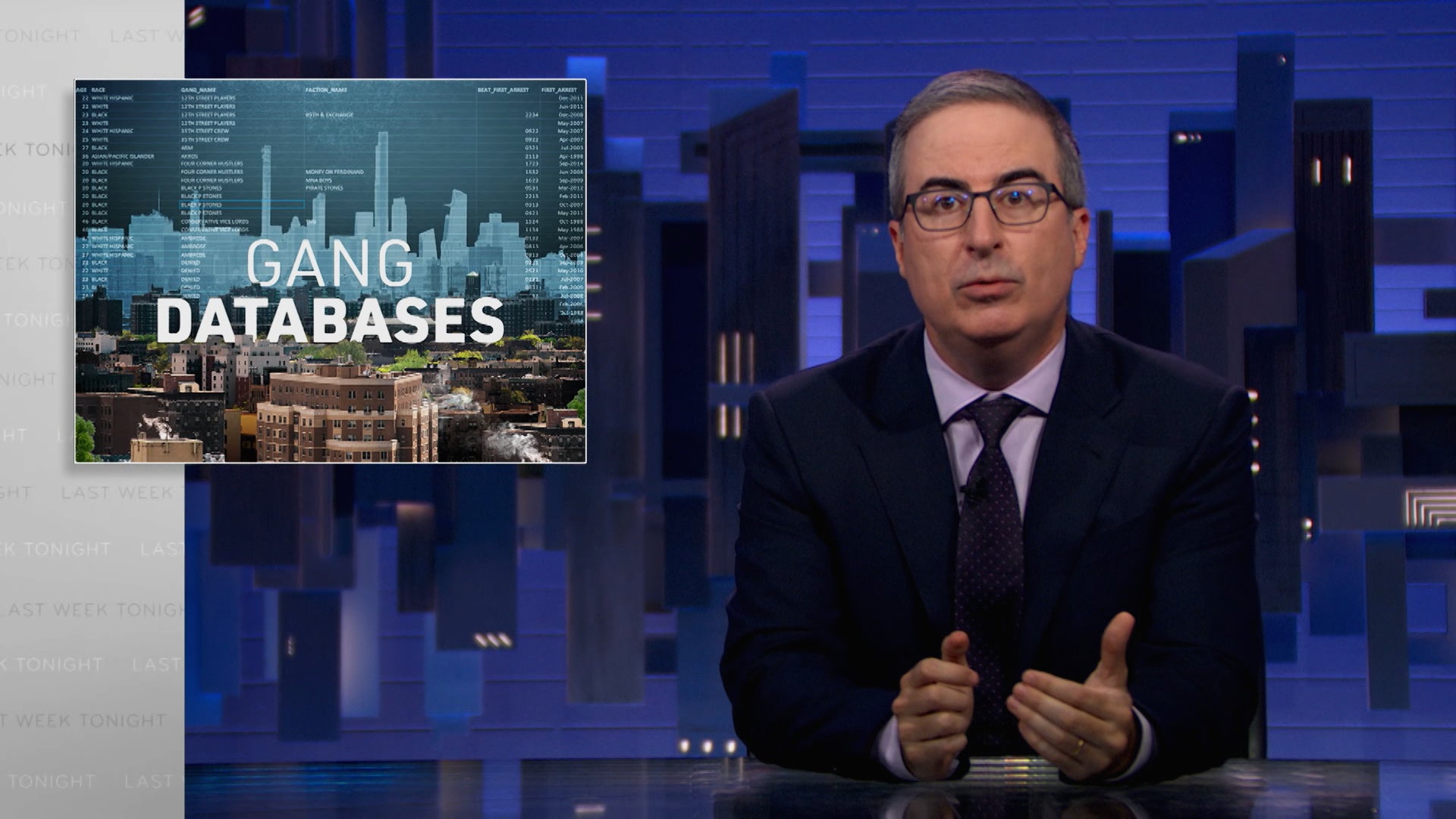 Last Week Tonight With John Oliver Season 12 Episode 18 Gang Databases